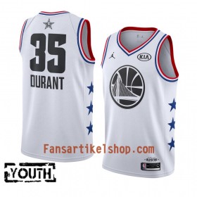 Golden State Warriors Trikot Kevin Durant 35 2019 All-Star Jordan Brand Weiß Swingman - Kinder